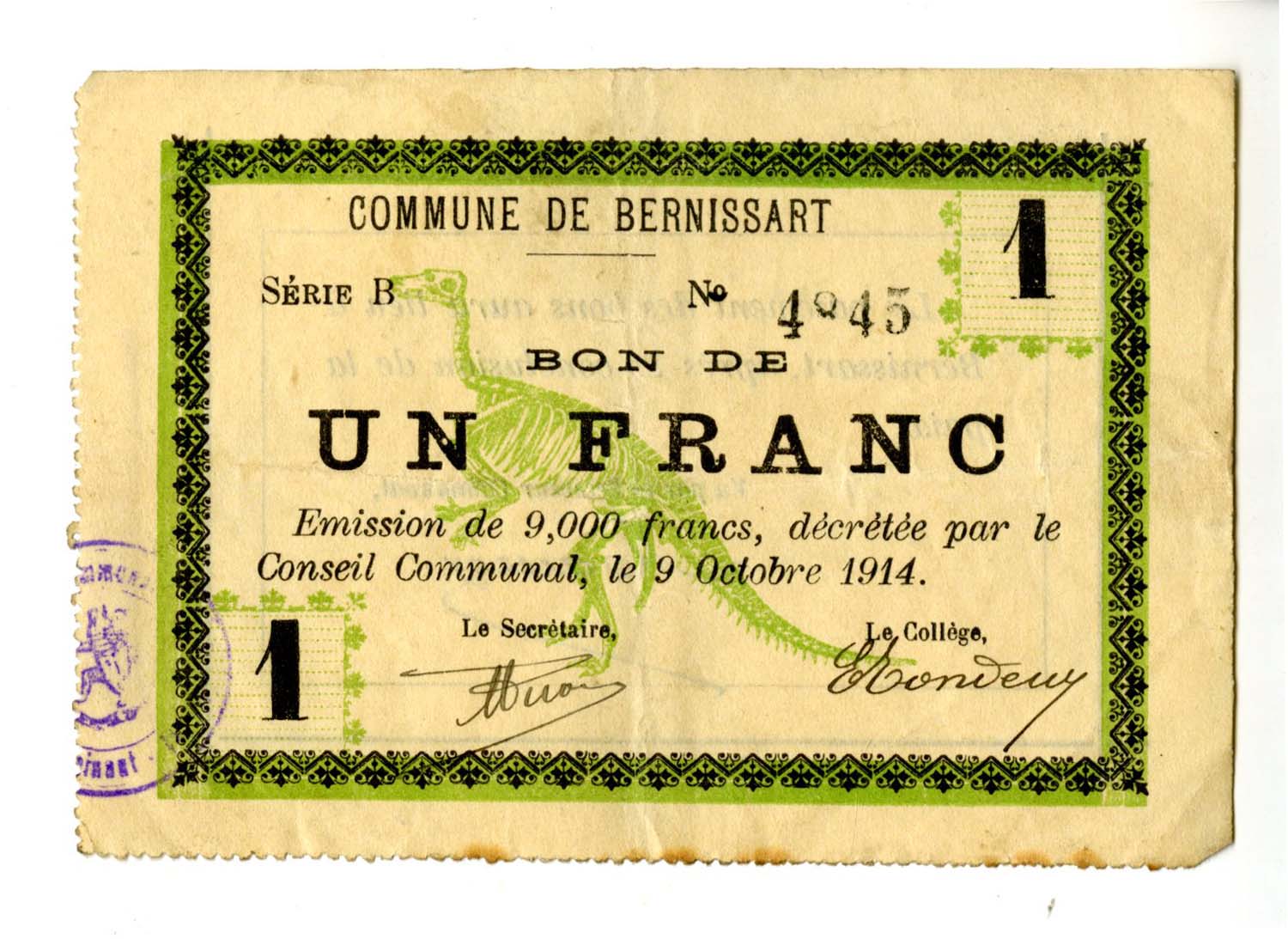 Billet de 1 franc