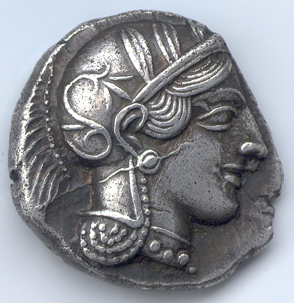 Pièce de monnaie représentant la figure d'une femme