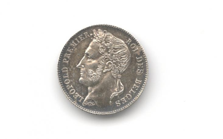 Pièce de monnaie belge de 1841 représentant Leopold 1er