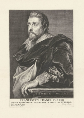 Portretprent Frans Francken II door Willem hondius